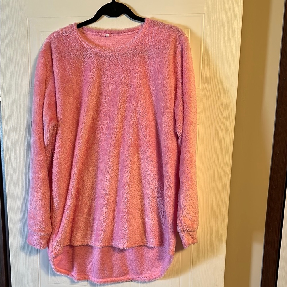 Cozy Pink Fleece Sweater